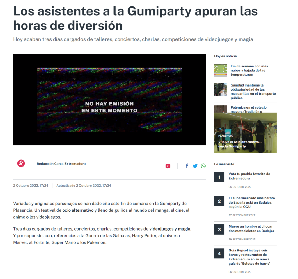 Canal Extremadura - Los asistentes a la Gumiparty apuran las horas de diversión