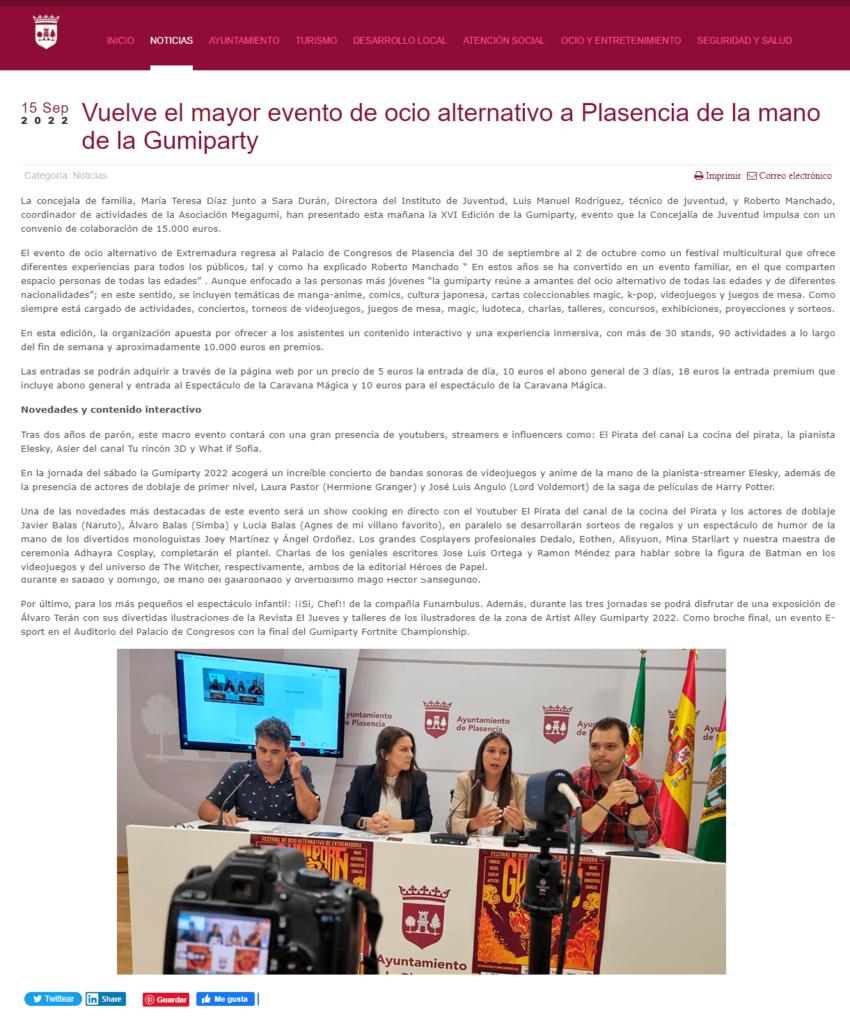 Plasencia.es - Vuelve el mayor evento de ocio alternativo a Plasencia de la mano de la Gumiparty